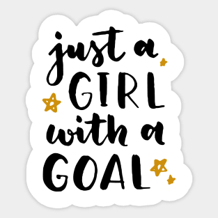 A Girl With A Goal Of Women's Rights Feminism Sticker